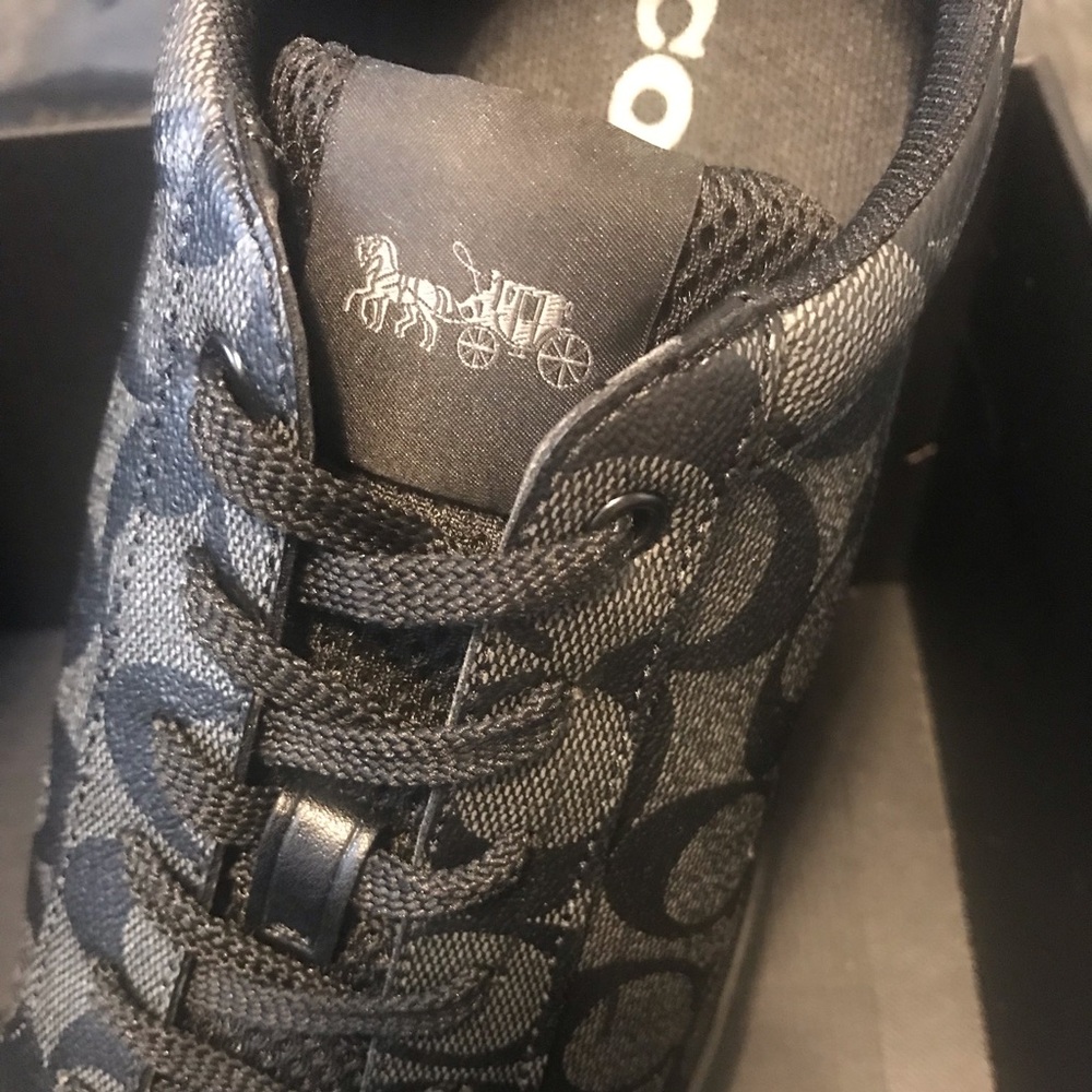 Coach Men's Black Charcoal Sneakers - Picture 4 of 9